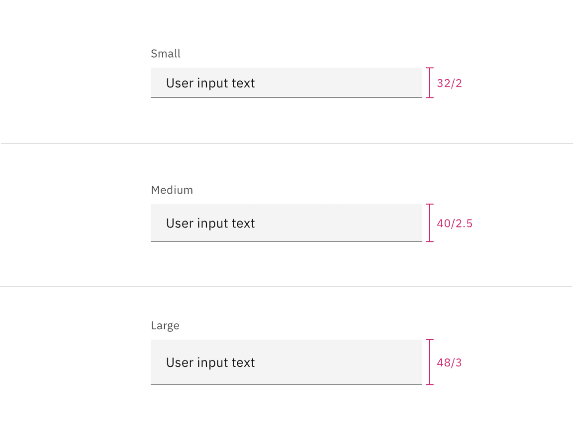 Fixed text input heights