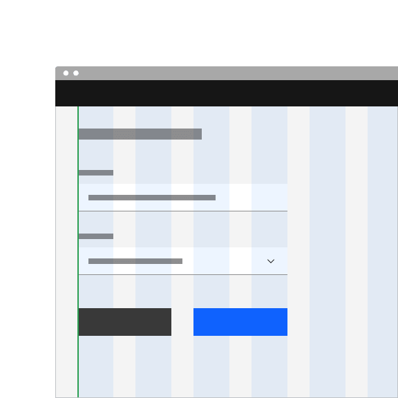 An example showing a properly aligned fixed inputs